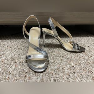 Nine West silver pumps size 5.5